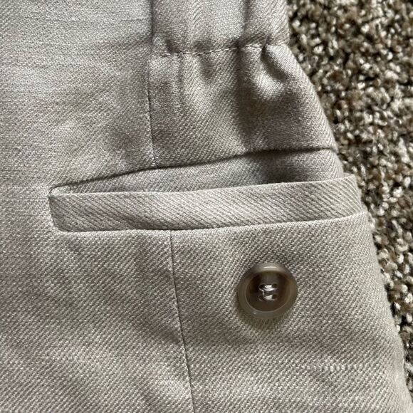 The Limited Khakhi Vest XS V Neck Elastic Waist ButtonPockets Sleeveless NWOT - Picture 11 of 11
